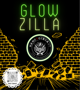 Bier-Etikett Glowzilla