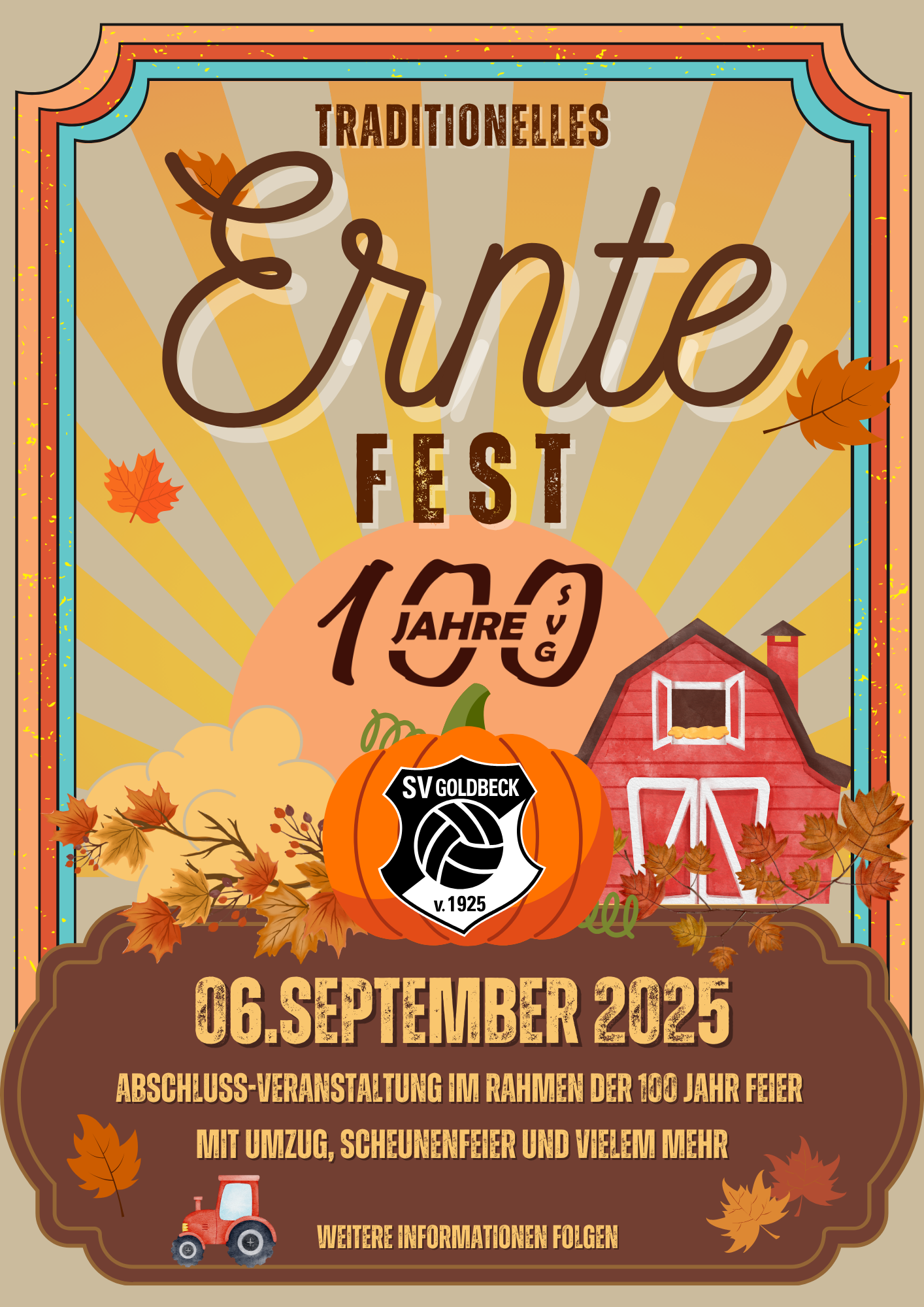 Flyer für das Erntefest in Goldbeck als Beispiel für mein Portfolio